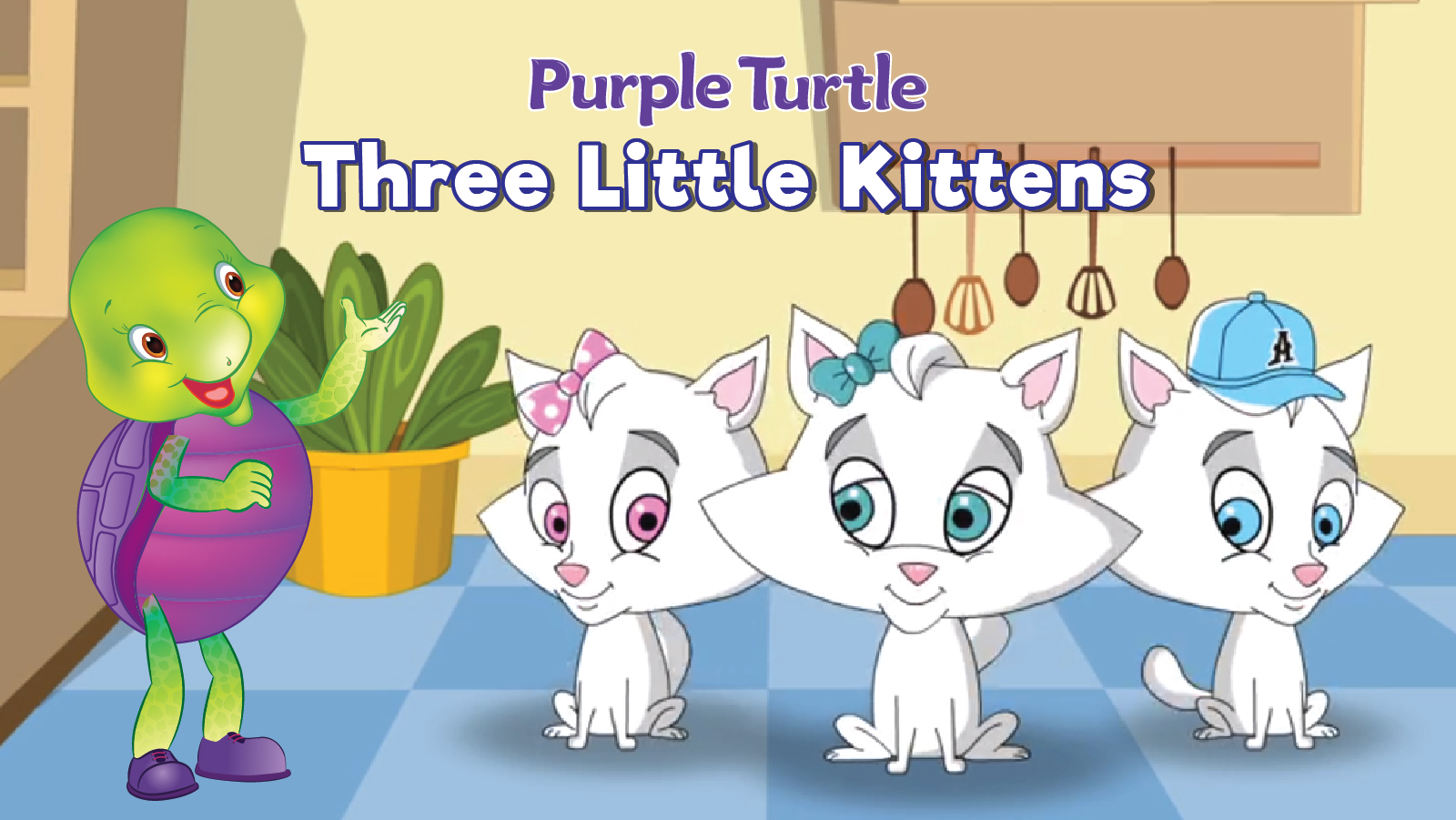 Three Little Kittens Version 1 Purple Turtle