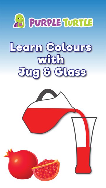 Purple Turtle Learn Colours With Jug & Glass