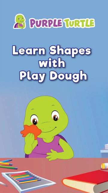 Purple Turtle Learn Shapes With Playdough