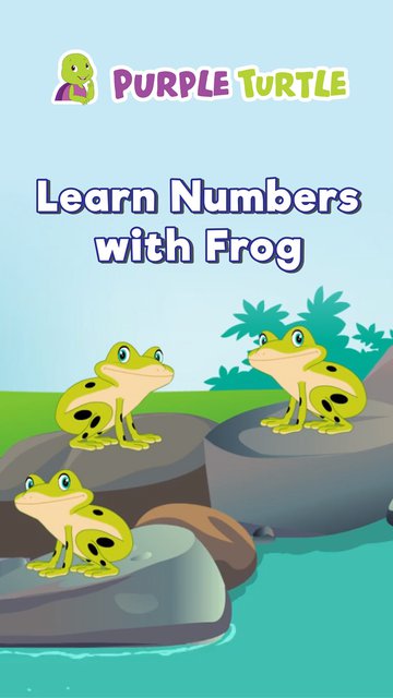 Purple Turtle Learn Numbers With Frog